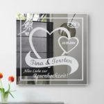 Rosenhochzeit Bild Gravur Motiv Wandspiegel Geschenk Hochzeit Ringe Rose