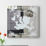 Amor Liebes Engel Motivspiegel Spiegel Motiv Hochzeitspaar Geschenk Unikat personalisiert Gravur Namen1