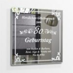 Herzlichen Glückwunsch zum Geburtstag Motivspiegel Spiegel Motiv Geschenk Gravur Unikat personalisiert