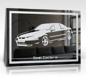 OPEL CALIBRA Spiegel Bild Design Deko tuning Art Schild