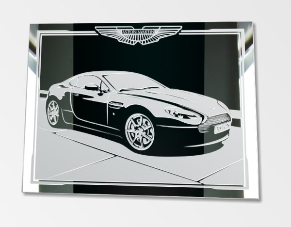 Aston Martin Bild Gravur Motiv Wandspiegel Deko