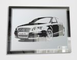 AUDI A6 Kombi Motiv Design Glas Bild Spiegel