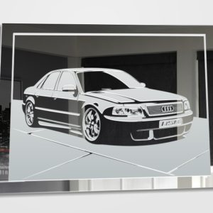 AUDI A8 tuning Motiv Design Glas Bild Spiegel