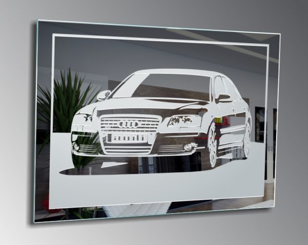 AUDI A8 Motiv Design Glas Bild Spiegel