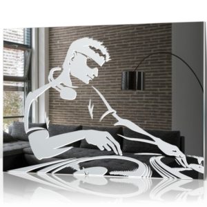 DJ Turntables Motiv Bild Leinwand Spiegel Deko Musik
