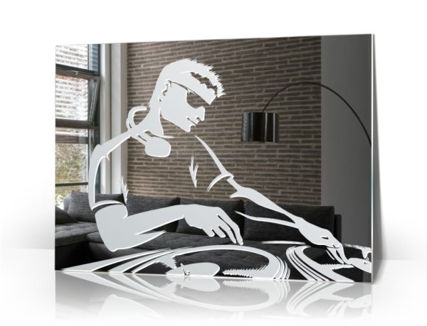 DJ Turntables Motiv Bild Leinwand Spiegel Deko Musik