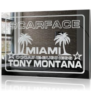 TONY MONTANA SCARFACE Motiv Bild Leinwand Spiegel Deko Film DVD