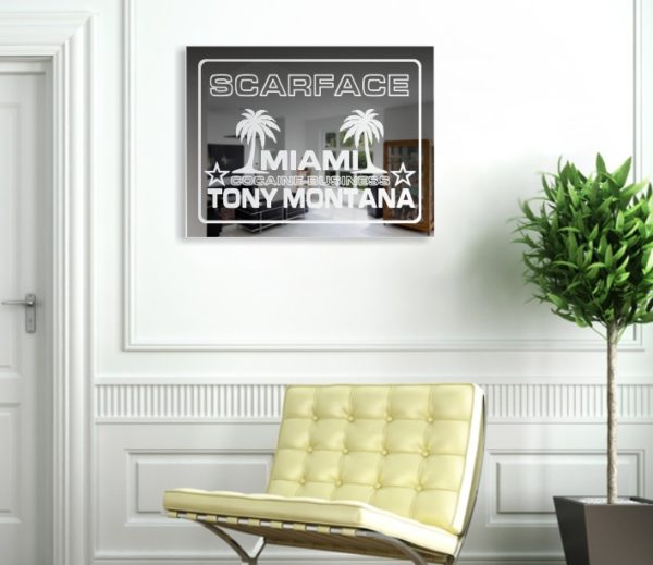 TONY MONTANA SCARFACE Motiv Bild Leinwand Spiegel Deko Film DVD